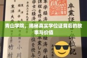 揭开青山学院学位证的面纱，探寻其背后的故事与非凡价值
