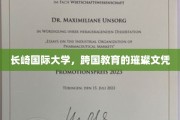 跨国学府的荣耀见证，长崎国际大学颁发璀璨国际文凭