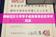 温莎大学学霸档案，揭开成绩单背后的学术魅力