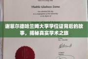 谢菲尔德哈兰姆大学学位证，探寻其背后的学术传奇与成长之旅