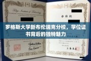 罗格斯大学新布伦瑞克分校，学位证书背后的独特魅力