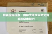 跨越国界，探索大阪大学文凭的独特学术风采