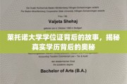 探寻莱托诺大学学位证的神秘面纱，学历背后的传奇与真相