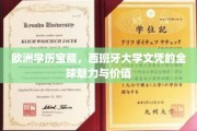 欧洲教育瑰宝，西班牙大学文凭的国际吸引力与无限价值