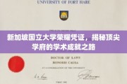 新加坡国大荣耀档案，探秘精英摇篮的学术辉煌之旅