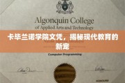 卡毕兰诺文凭成教育新趋势，解码现代学子新选择