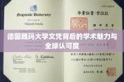 解码魏玛荣耀，德国名校文凭的学术光芒与全球通行证