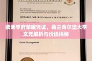 荷兰蒂尔堡大学文凭背后的全球认可与求职优势