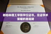 都柏林理工荣耀印记，学位证书承载的学术巅峰时刻