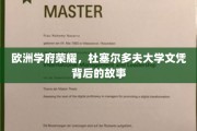 欧洲教育之光，杜塞尔多夫大学文凭背后的传奇历程