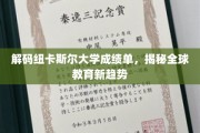纽卡斯尔大学成绩单解码，洞察国际教育风向标