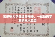 探寻密歇根大学成绩单背后的学术奥秘，顶尖学府的学术风采全解析