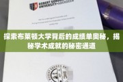 揭开布莱顿大学卓越成绩的神秘面纱