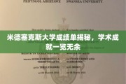 米德塞克斯大学成绩单背后，全面透视学子卓越学术成就