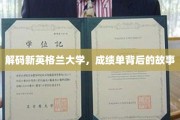 揭开新英格兰大学成绩单的神秘面纱
