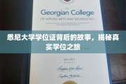 悉尼大学学位证背后的传奇，探寻真实学历的奋斗历程