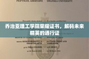 乔治亚理工荣耀证书，开启未来精英之路的神秘钥匙