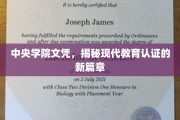 解码中央学院文凭，开启现代教育认证新时代的钥匙