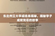 东北州立大学学子风采，揭秘他们背后的辉煌成就