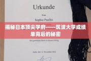 揭秘筑波大学，顶尖学府的卓越成绩背后的真实力量