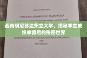 西南明尼苏达州立大学，揭开成绩单背后的神秘学园
