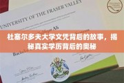 杜大文凭之谜，探寻学历背后的不凡历程