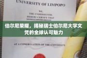 瑞士伯尔尼大学文凭，全球认可的荣耀之路