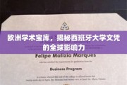 欧洲知识殿堂，西班牙大学文凭的全球魅力与影响力揭秘