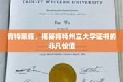 探索肯特荣耀，肯特州立大学证书的珍贵内涵与无限可能