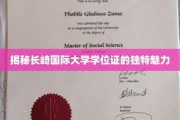 长崎国际大学学位证，揭秘其背后的国际化风采