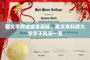 斯文本精英荟萃，探秘斯文学府的骄人成绩与学子风采