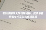 解码新加坡国立大学，揭秘卓越学子背后的学术密码