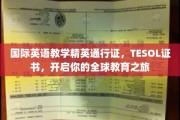 掌握TESOL证书，解锁国际英语教育新篇章，全球教育之旅启程！