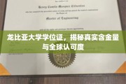 龙比亚大学学位证大揭秘，价值认证与全球通行力深度解析