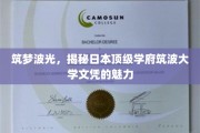 日本筑波大学文凭的光环，探索顶级学府的筑梦力量