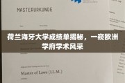 荷兰海牙大学成绩单大公开，揭秘欧洲顶尖学府学术魅力