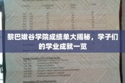 黎巴嫩谷学院学霸风云录，揭秘学子们的卓越学业成就