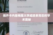 解码卡内基梅隆大学成绩单，学术成就的秘密面纱