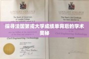 解码法国第戎大学成绩单，揭秘学术成就的秘密通道
