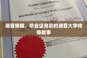 湖首之光，毕业证书背后的传奇校园秘闻