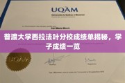 普渡西拉法叶分校学子成绩大揭秘，一窥学术风采