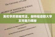 探索英伦学府荣耀，赫特福德郡大学文凭的独特魅力