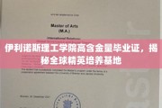 伊利诺斯理工学院,全球精英摇篮,毕业证含金量惊人! 伊利诺斯理工学院,全球精英摇篮,毕业证含金量惊人!