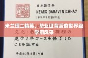 米兰理工骄子，揭秘世界一流学府的辉煌篇章