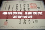 探寻百年学府荣光，路易斯安那学位证的传奇历程