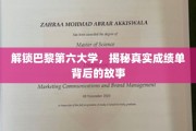 巴黎第六大学揭秘，探寻成绩单背后的非凡传奇