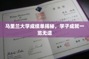 马里兰大学学子成绩大揭秘，独家曝光学术实力与辉煌成就