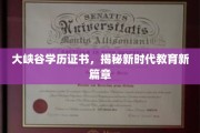 大峡谷学历证书引领教育变革新潮流