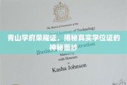 学府荣耀背后，一探究竟的学位证传奇