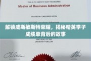 威斯敏斯特精英之路，揭秘学霸背后的辉煌历程